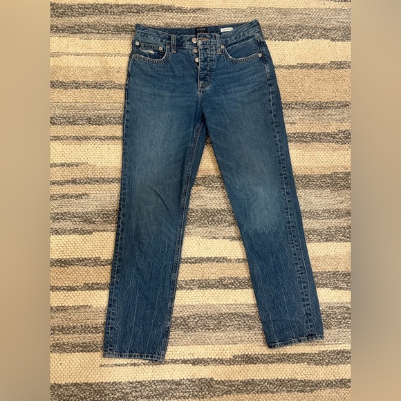 J.Crew Slim Boyfriend Jeans Size 24 – Premium Edition, 100% Cotton Button Fly - Picture 2 of 8